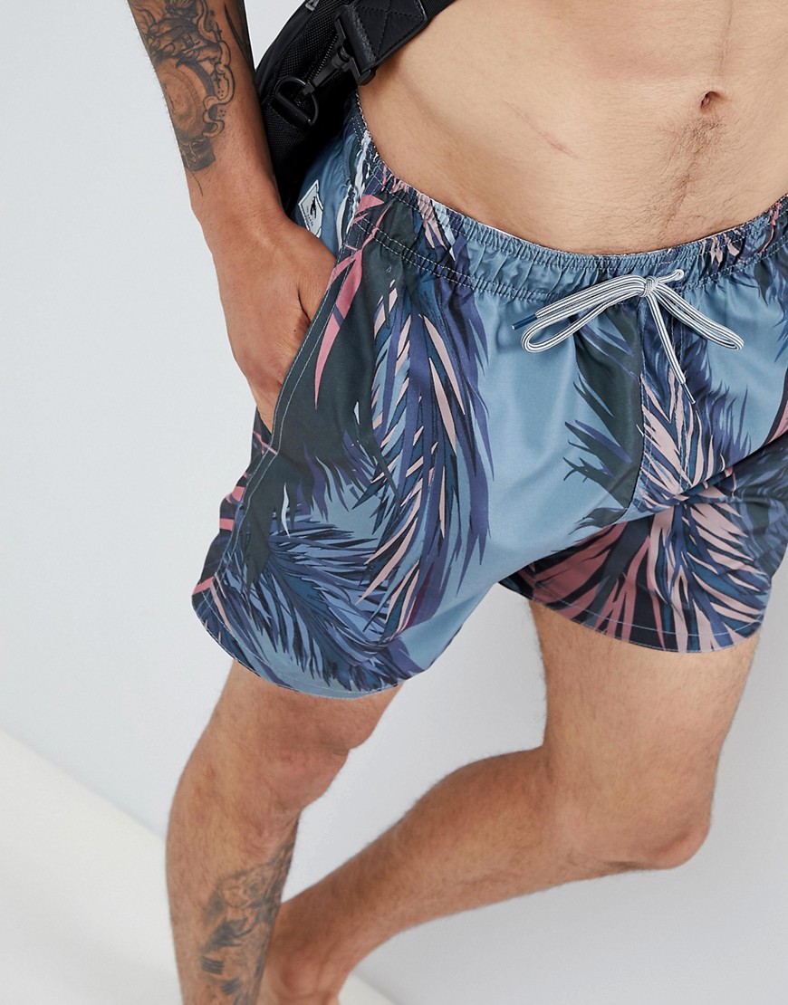 Ted Baker Swim Shorts in Palm Print - Green