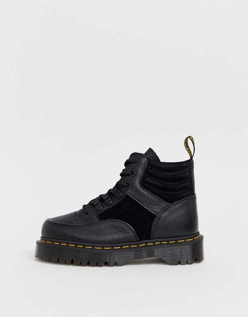 Dr. Martens' Dr Martens Zuma Flat Chunky Leather Boots In Black