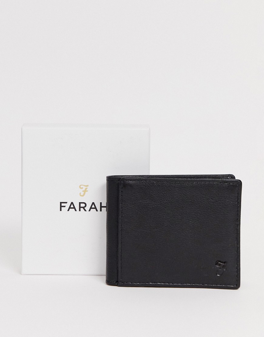 Farah leather wallet in black