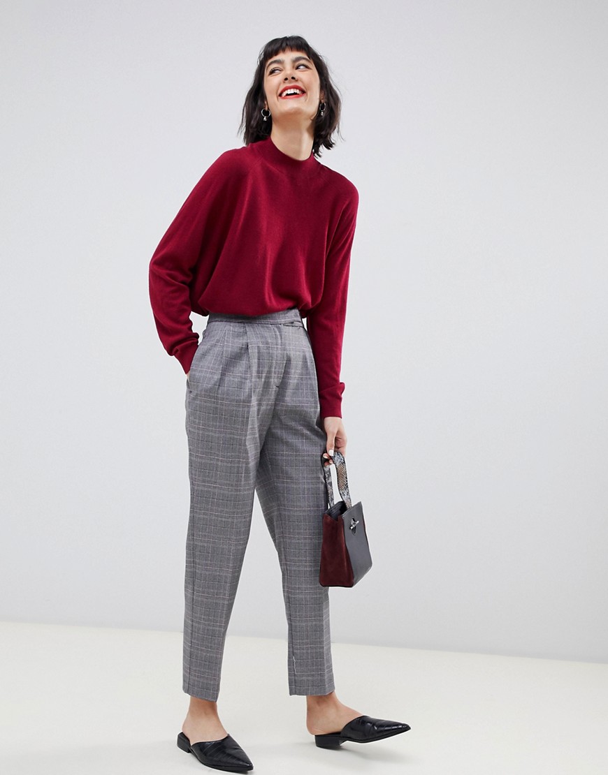 Selected Manny check tailored trousers