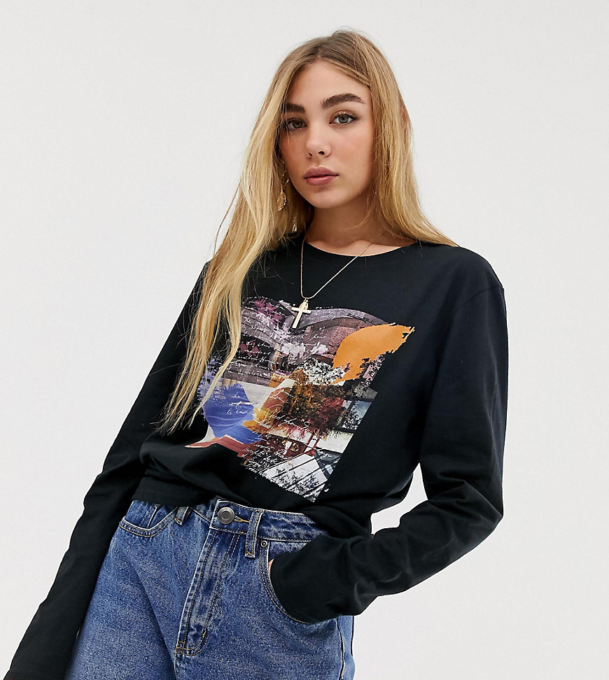 Reclaimed Vintage inspired long sleeve t shirt with photographic print