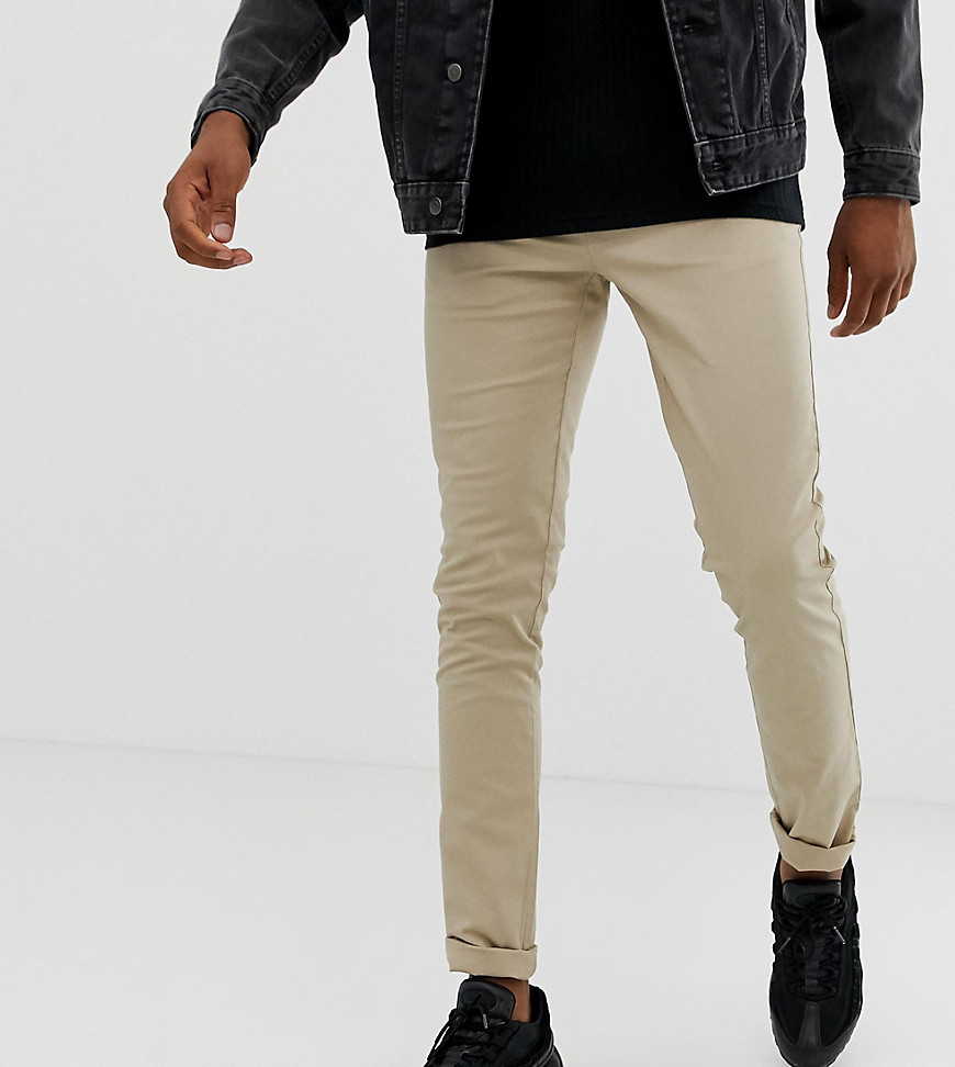 ASOS DESIGN Tall skinny chinos in putty