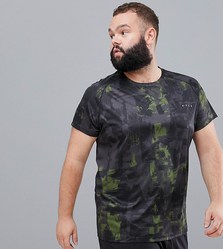 ASOS 4505 Plus t-shirt with all over camo print