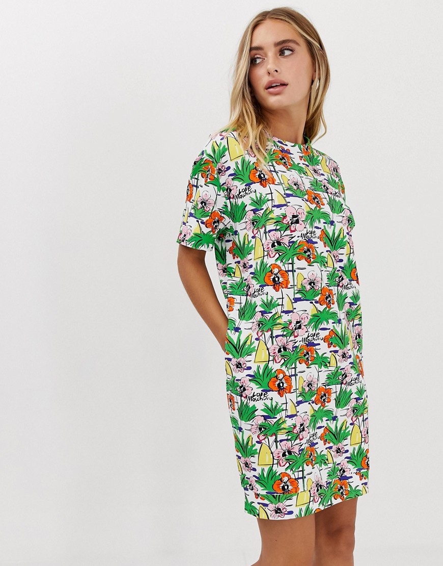 Love Moschino hawaiian print t-shirt dress