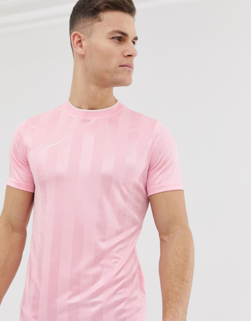 Nike Football academy stripe t-shirt in pink