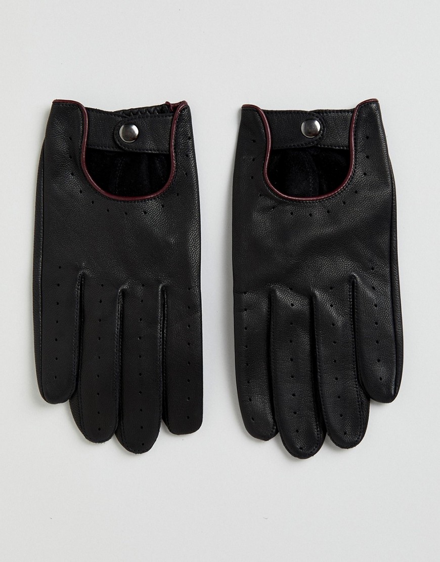 Barneys Driving Gloves In Black - Black