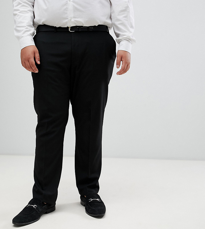 Burton Menswear Big & Tall skinny suit trousers in black