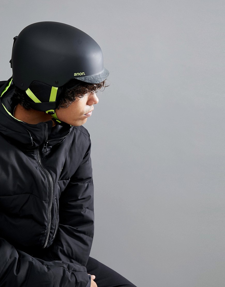 Anon Blitz Snowboard Helmet in Cracked Black - Black