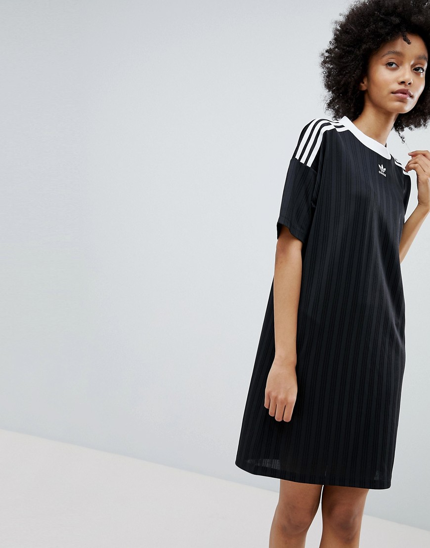 adidas Originals adicolor Three Stripe Dress In Black