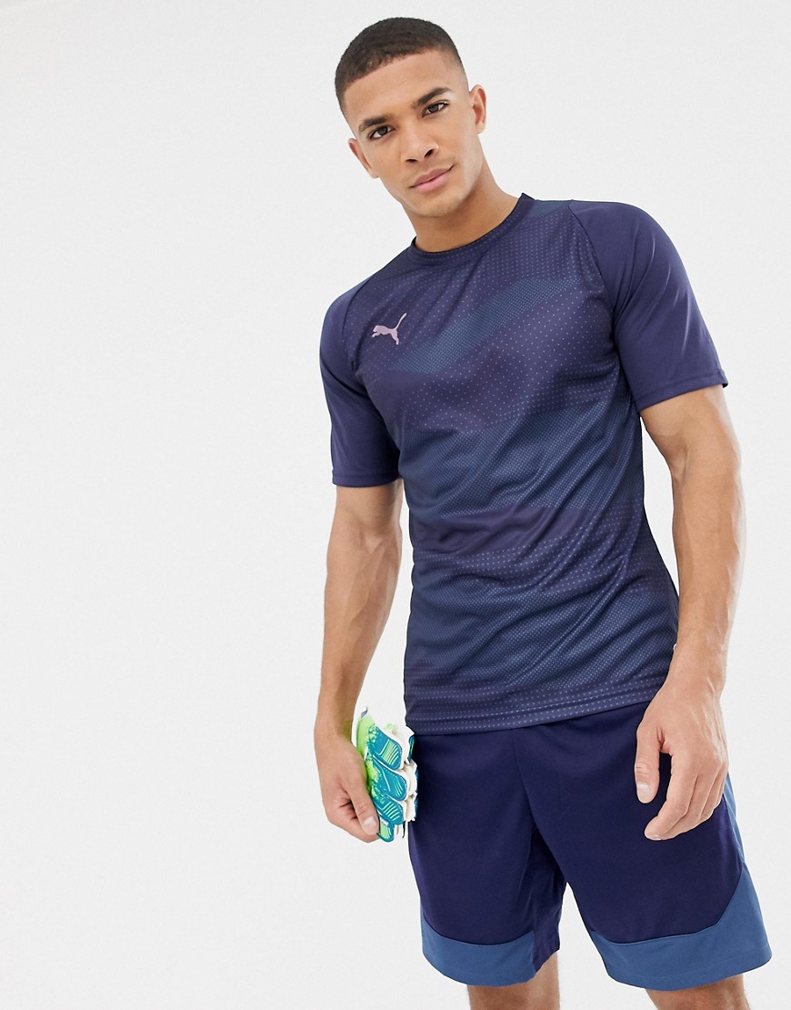 Puma Football Graphic T-Shirt In Navy 655781-03