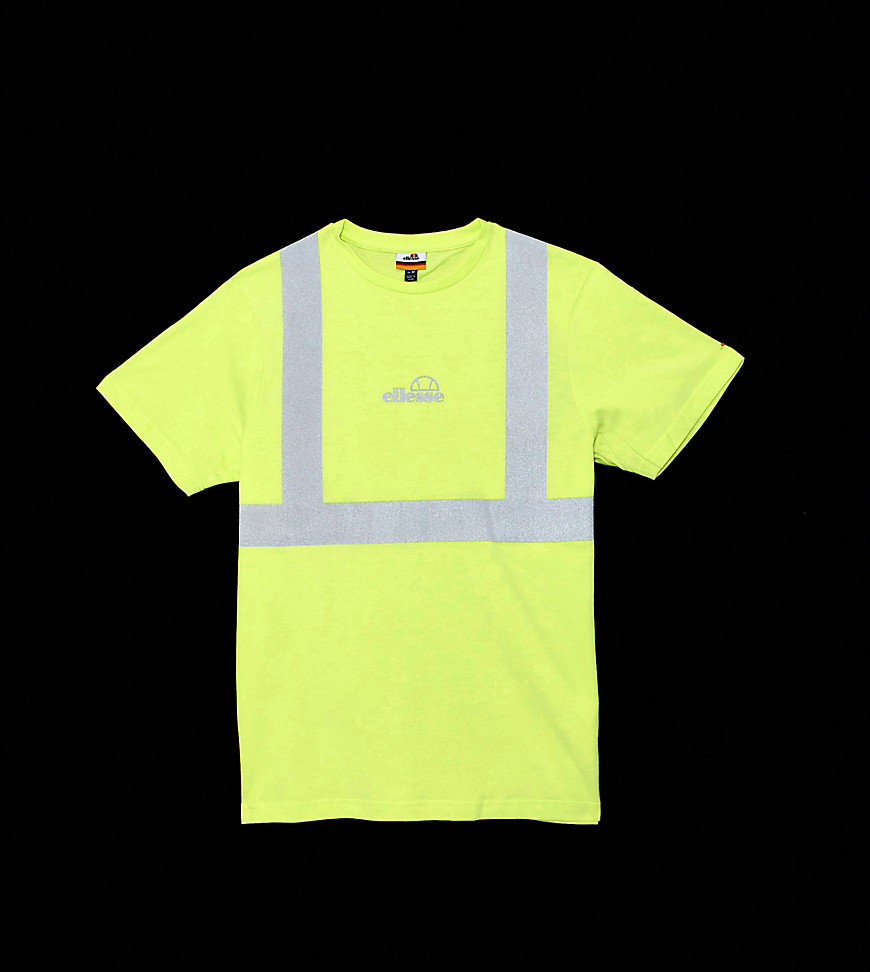 Ellesse Cristian reflective t-shirt in yellow exclusive at ASOS