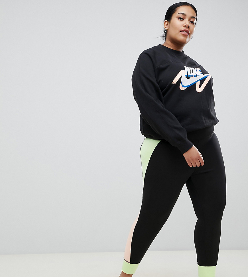 Nike Plus Archive Black Contrast Panel Leggings