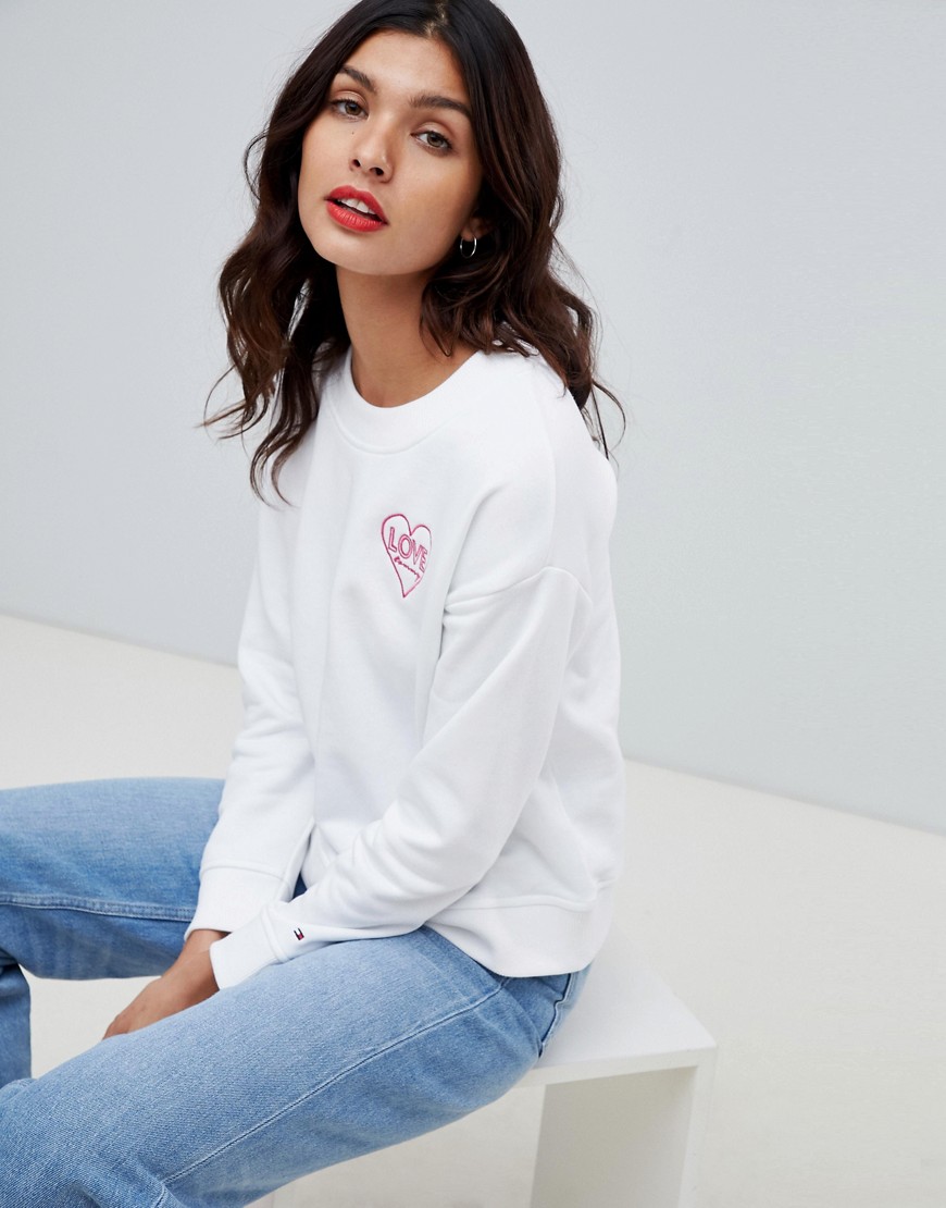 Tommy Hilfiger Tommy x Love sweatshirt with love heart embroidery