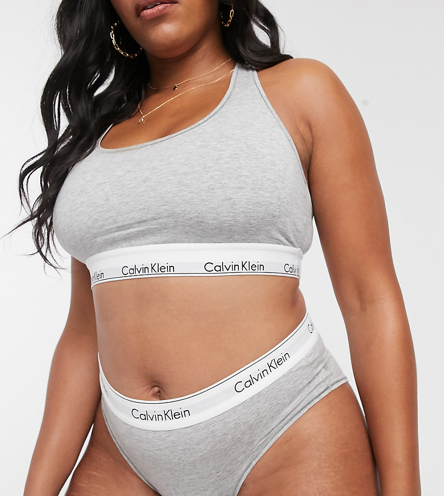Calvin Klein plus size modern cotton short brief in grey