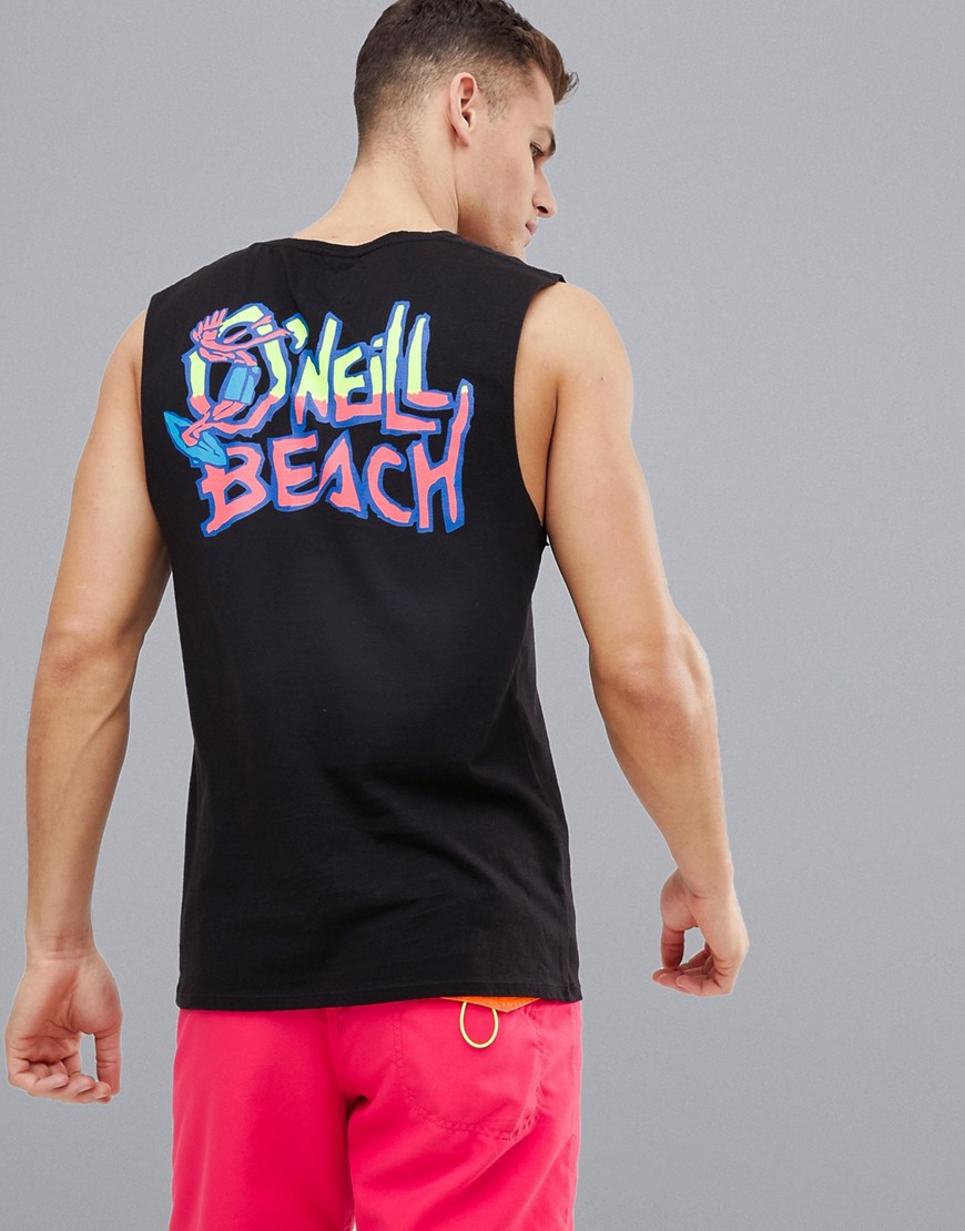O'Neill Beach Vest with Back Print - Black