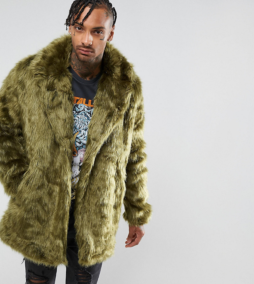 The New County Faux Fur Jacket - Khaki