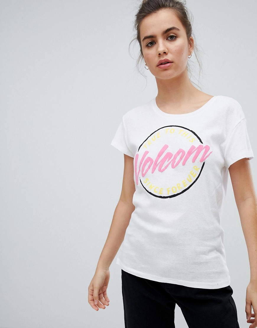 Volcom logo t shirt in white