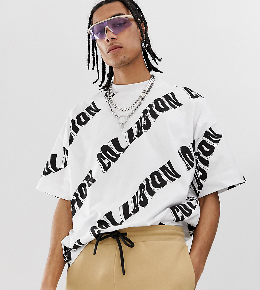 COLLUSION oversized printed t-shirt