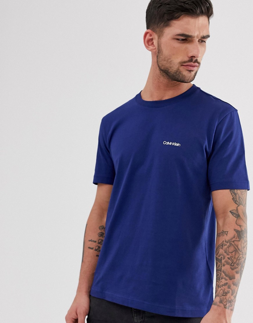 Calvin Klein small chest logo t-shirt in blue
