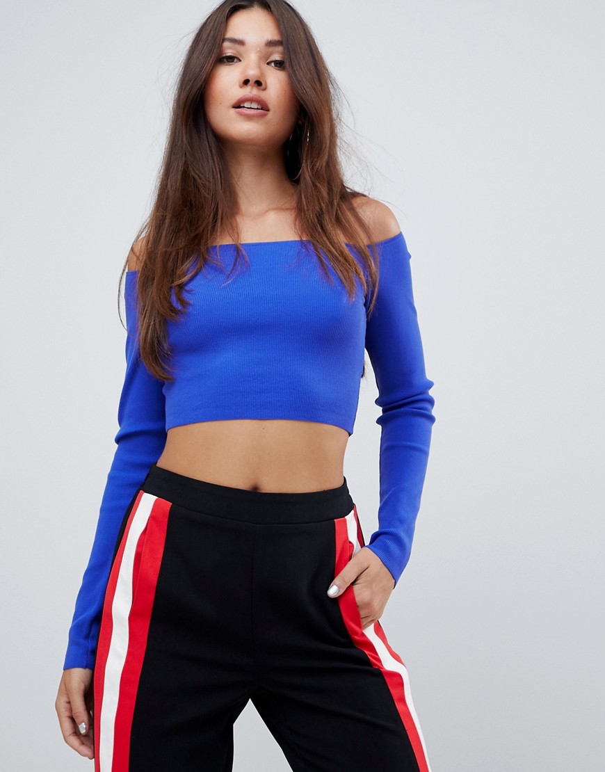 Missguided bardot cropped knitted jumper