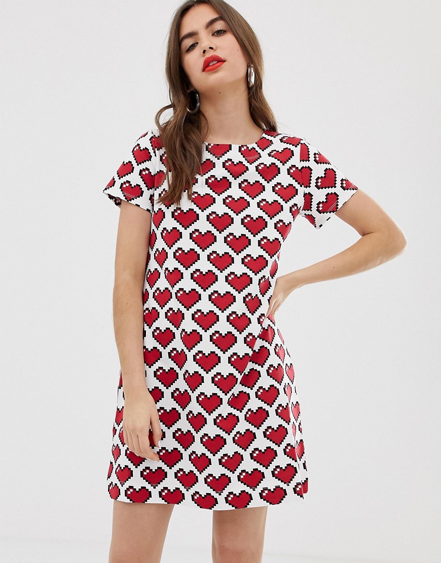 Love Moschino allover heart t-shirt dress
