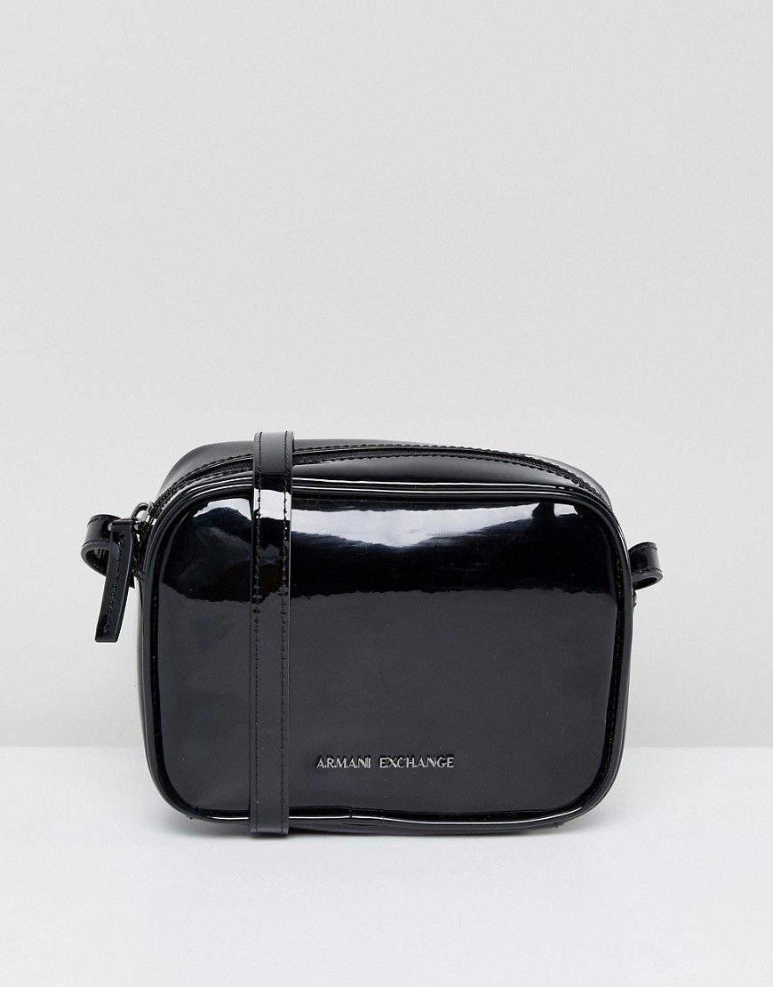 Armani Exchange Black Cross Body Bag - Black