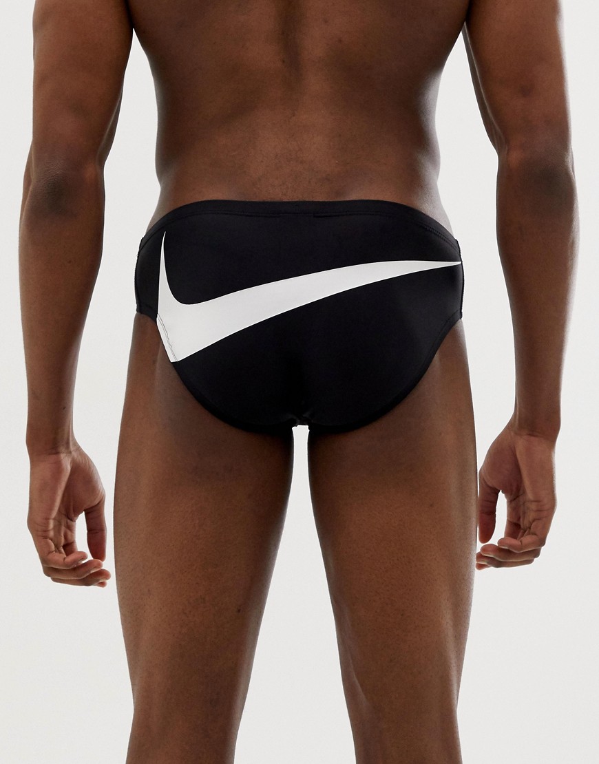 Nike Swimming exclusive big swoosh trunks in black NESS9098-001
