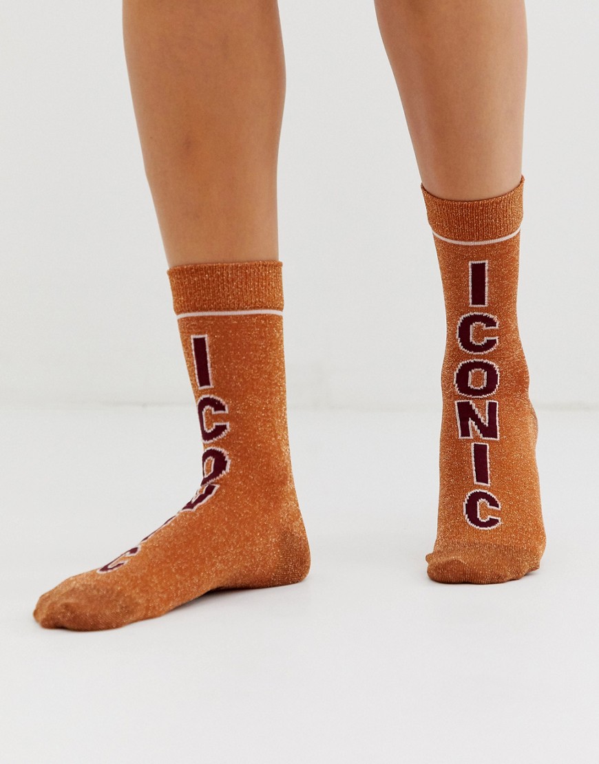 Gestuz Iconic glitter socks
