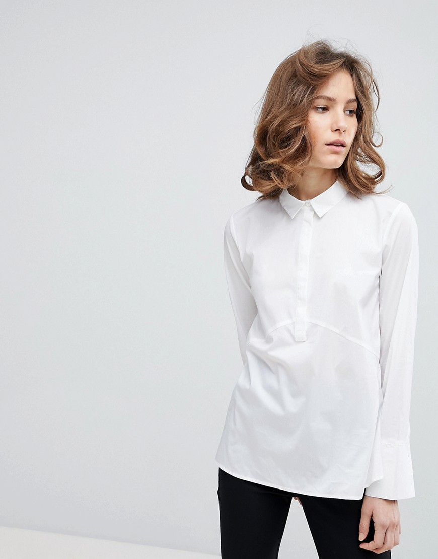 Selected Femme Long Sleeved Shirt - White
