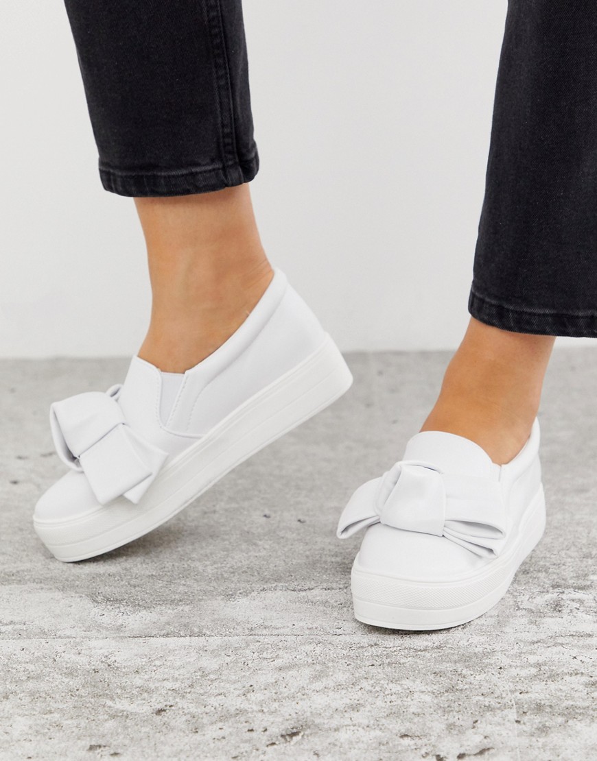 Lost Ink Sofia bow slip on trainer