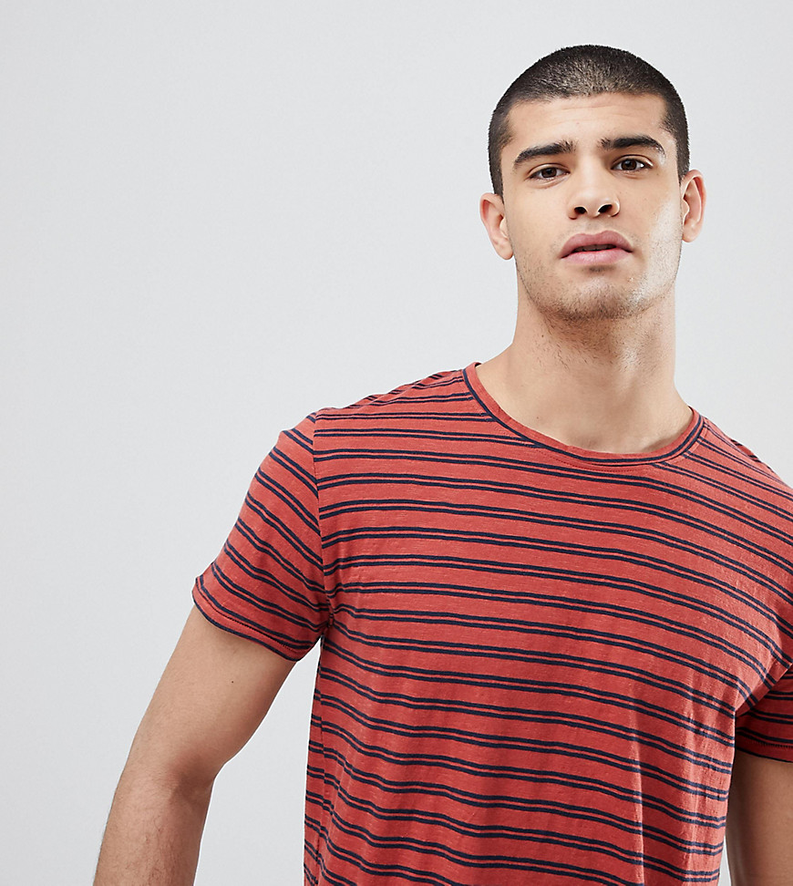 Nudie Jeans Co Anders Double Stripe T-Shirt - Aurora red