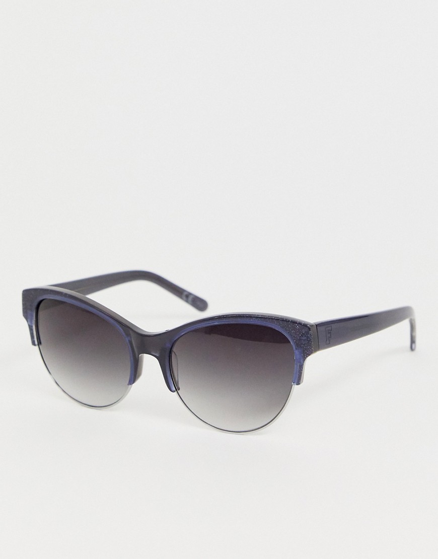 French Connection cat eye sunglasses in glitter