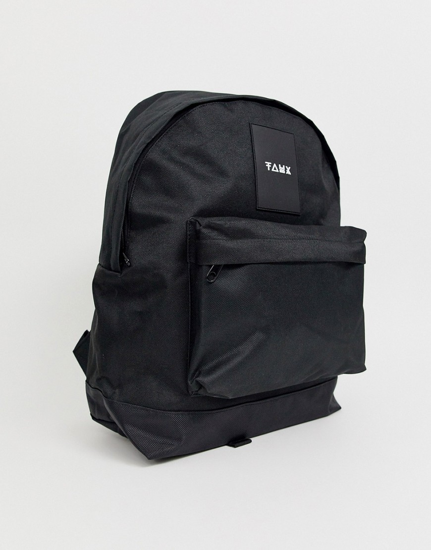 Friend or Faux zip backpack in black