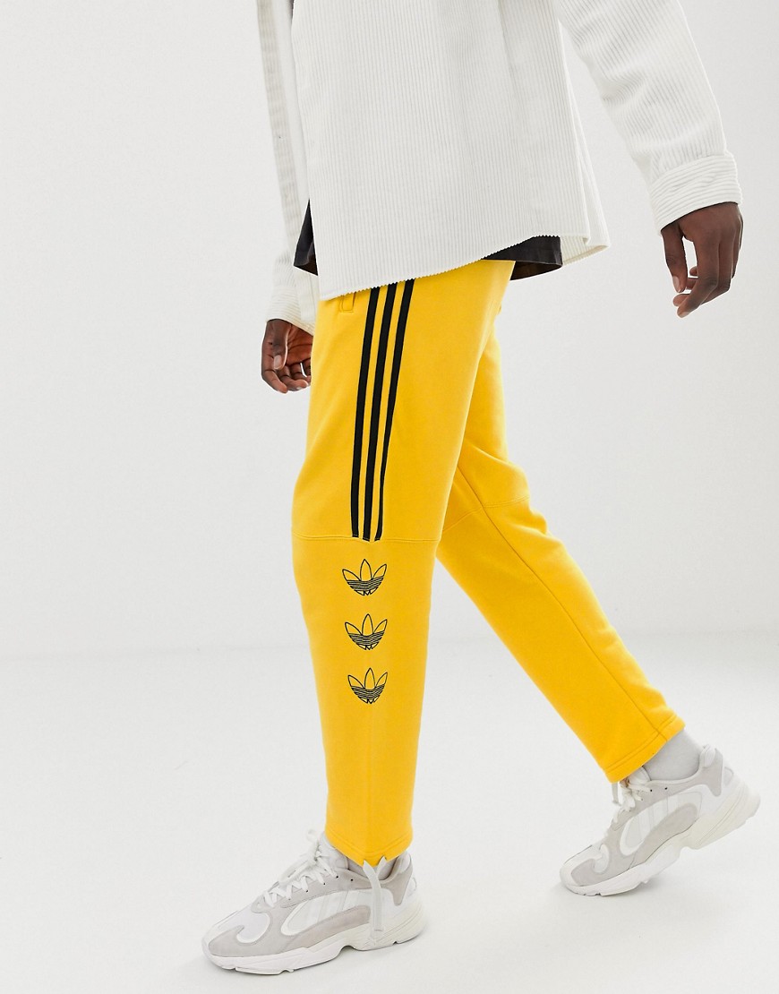 adidas Originals Trefoil Stripe Joggers DV3149 Yellow
