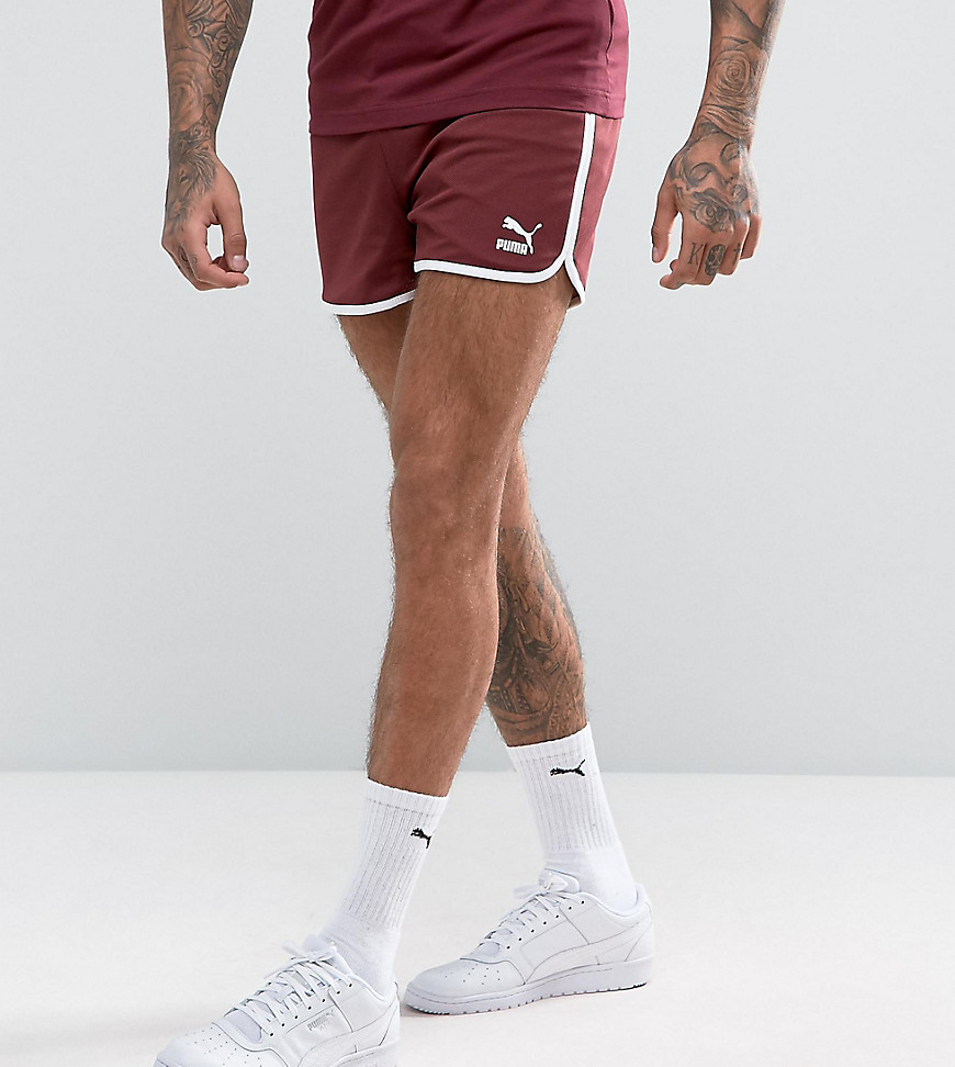 Puma Retro Mesh Shorts In Red Exclusive to ASOS - Red