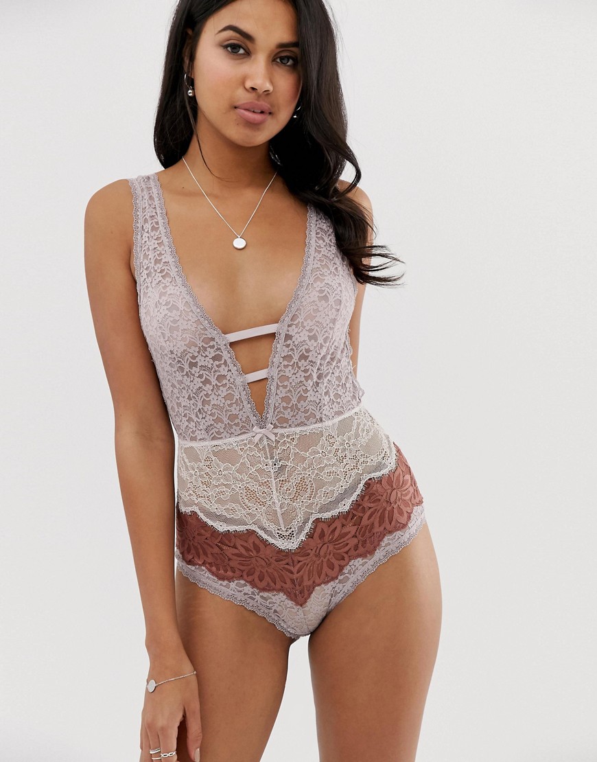 Free People Not Yours lace panelled bodysuit