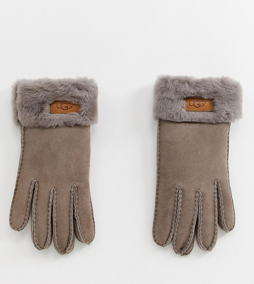 UGG Turn Sheepskin Gloves in Grey - Grey