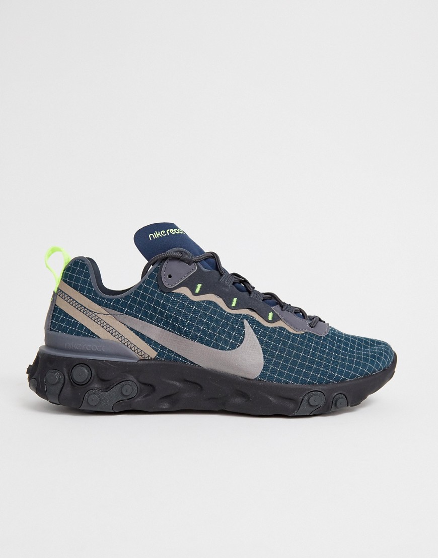 Nike React Element 55 trainers in navy