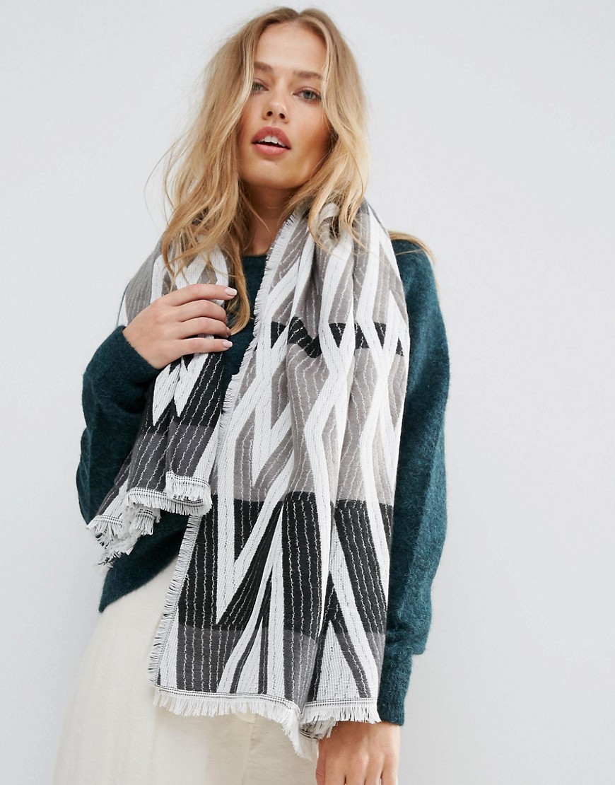 Yumi Abstract Knit Scarf - Multi