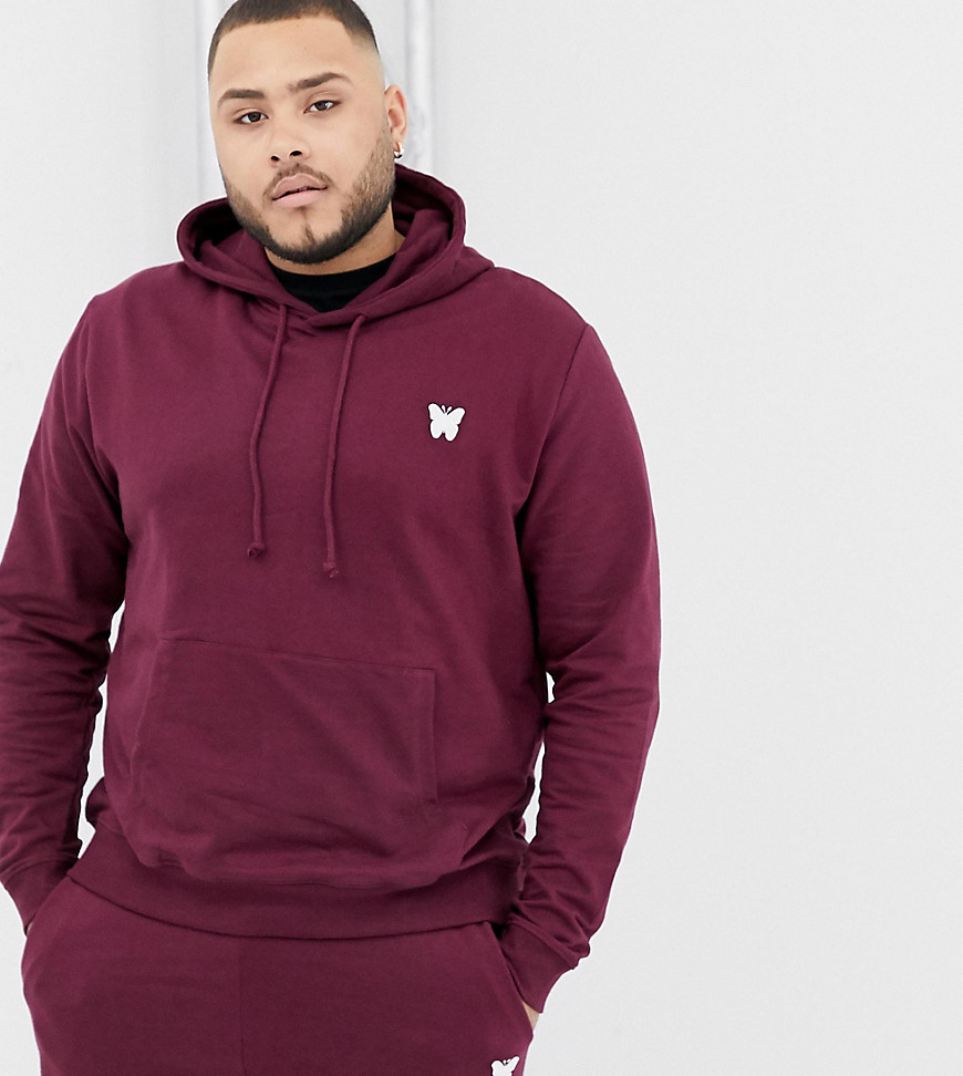 Good For Nothing hoodie in burgundy with chest logo exclusive to ASOS