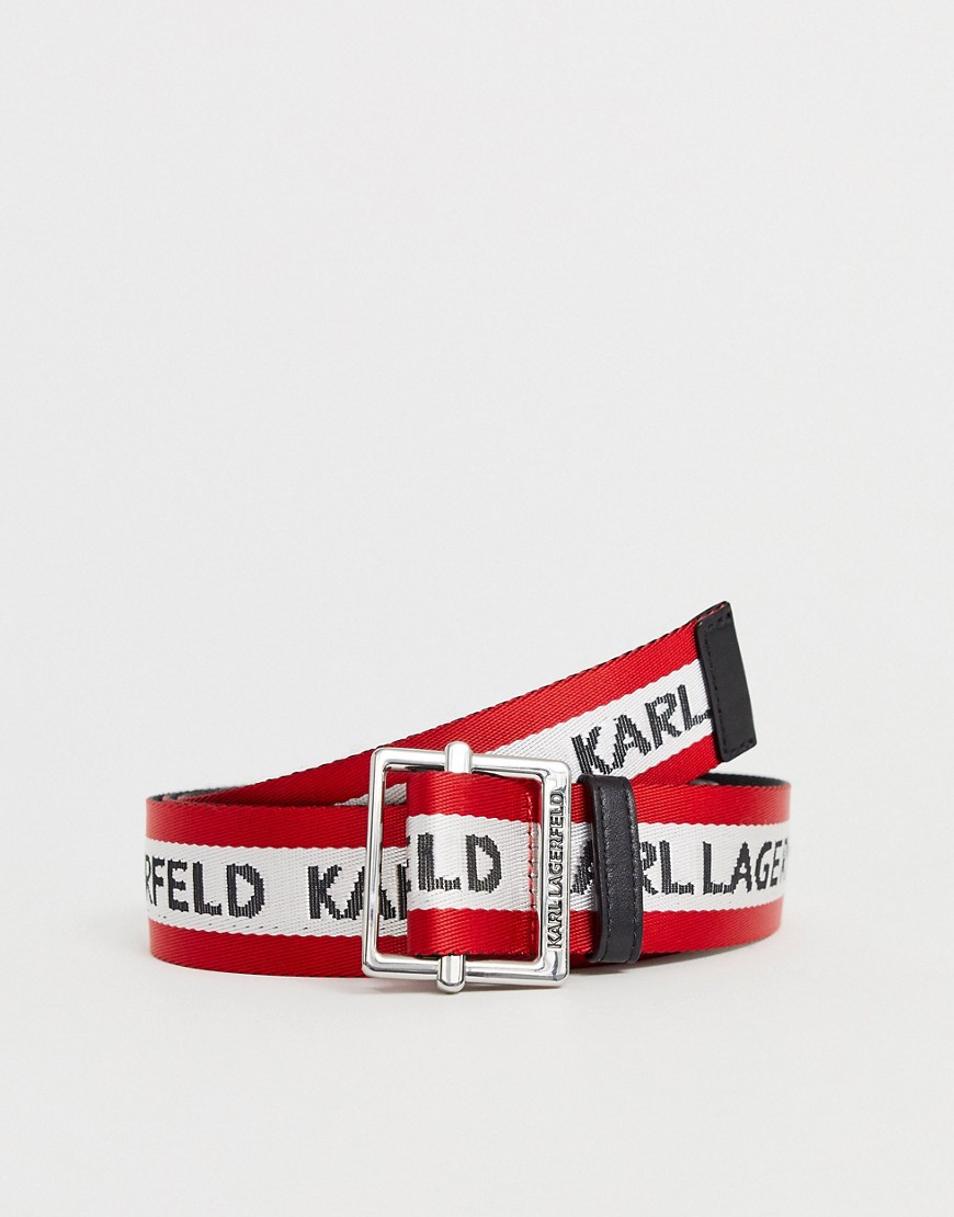 Karl Lagerfeld logo webbing belt
