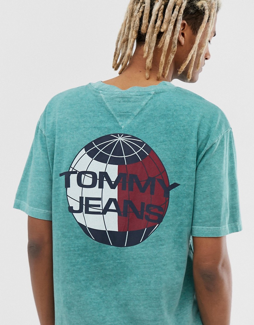 Tommy Jeans Summer Heritage Capsule t-shirt in green with back print logo