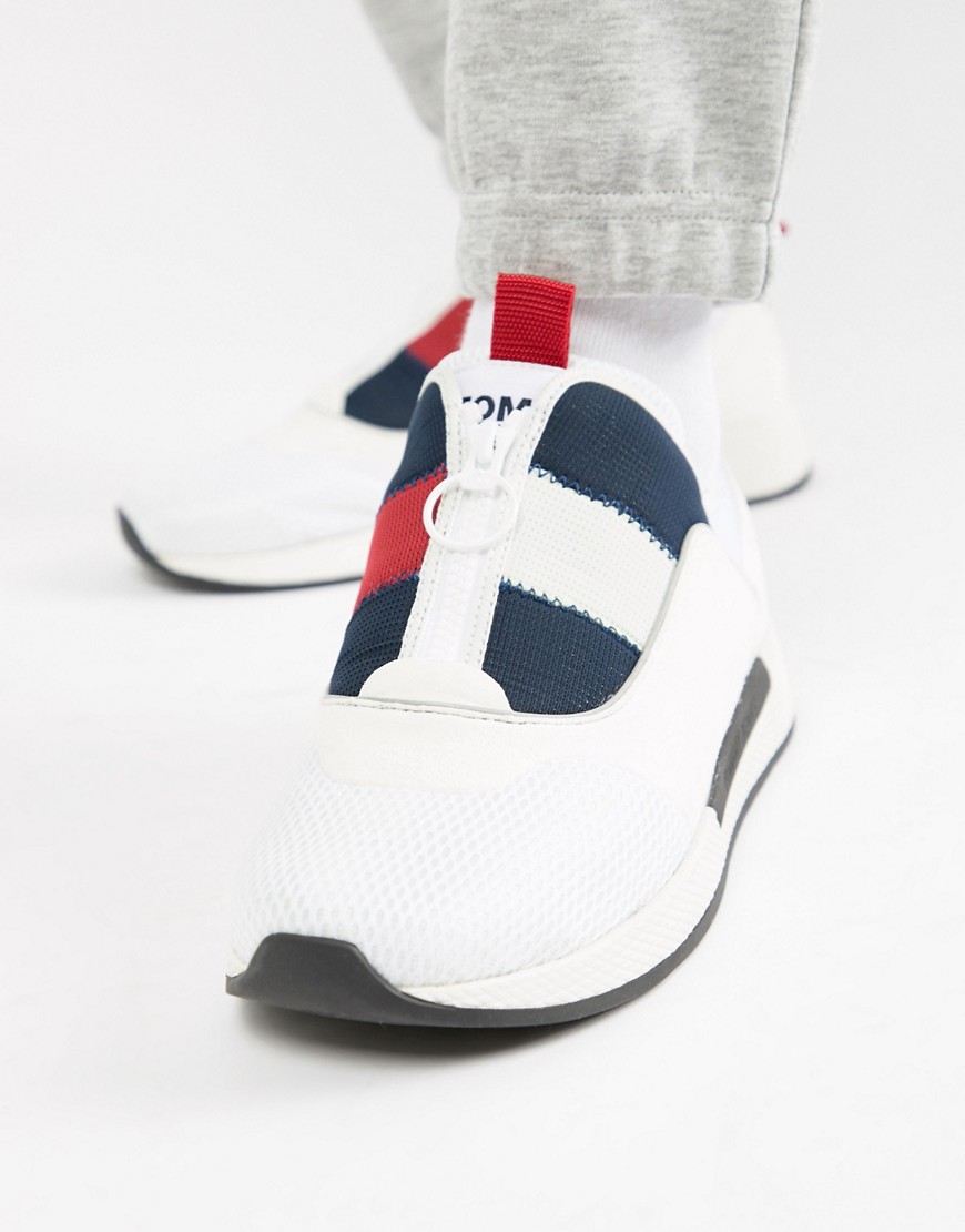 Tommy Jeans icon sport flexi sole sneaker in red white and blue