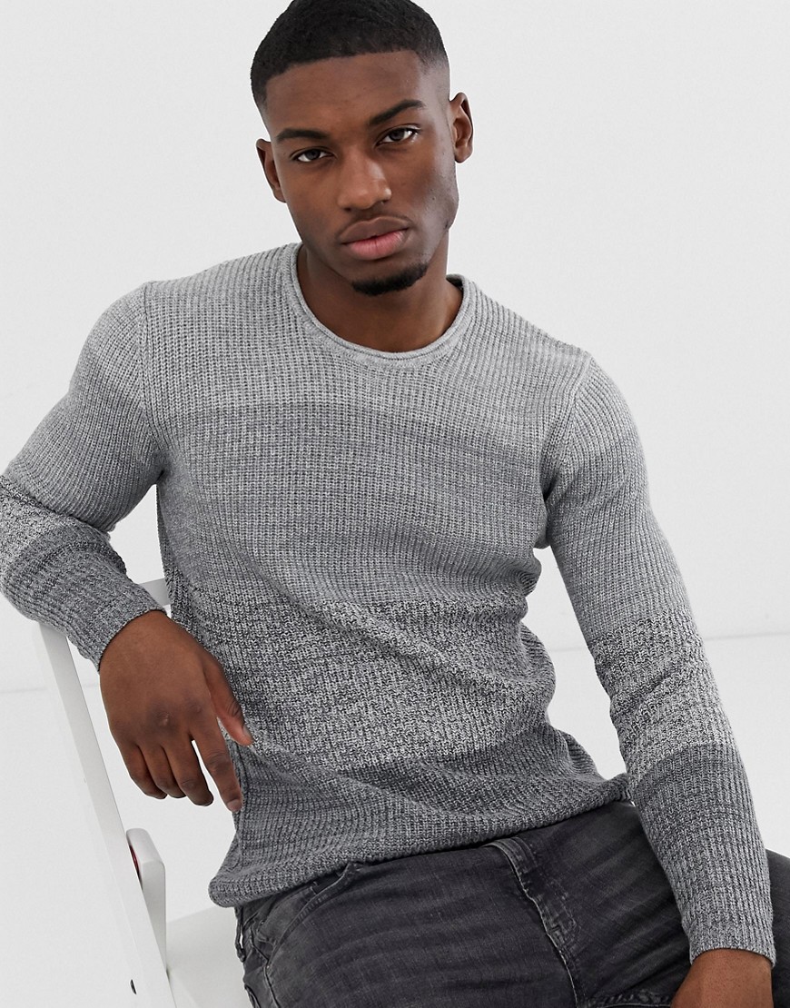 Only & Sons stripped jumper in grey