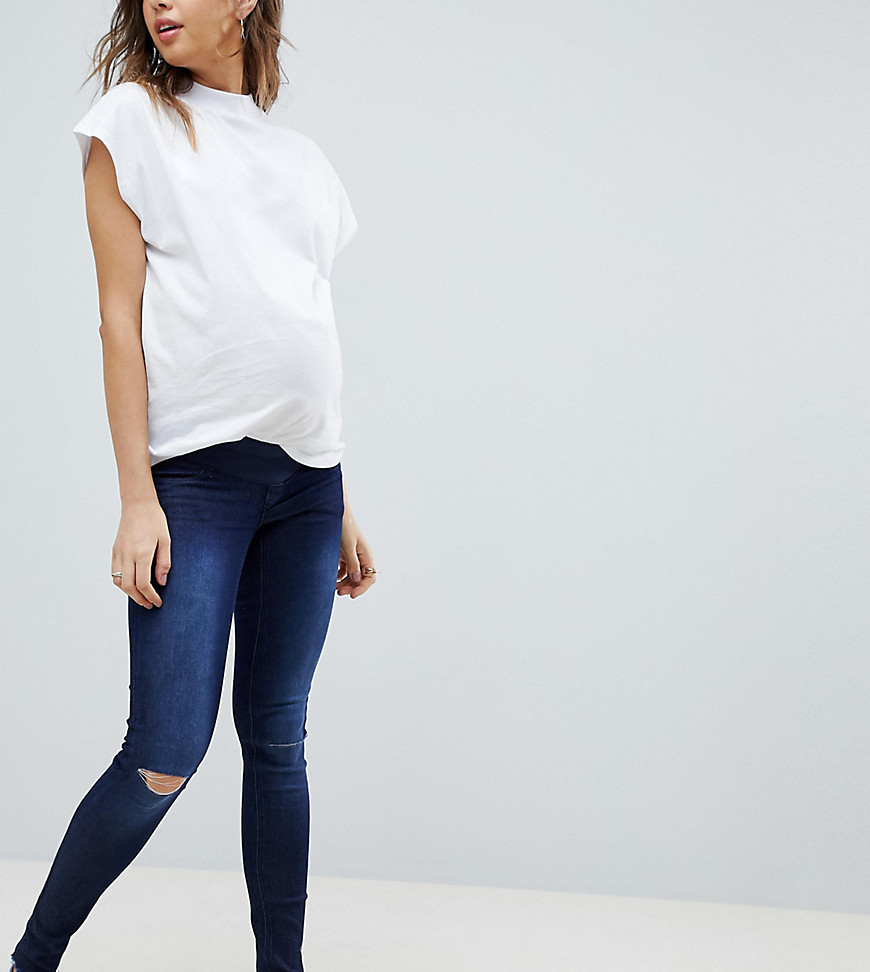 Supermom Maternity Ripped Skinny Jeans