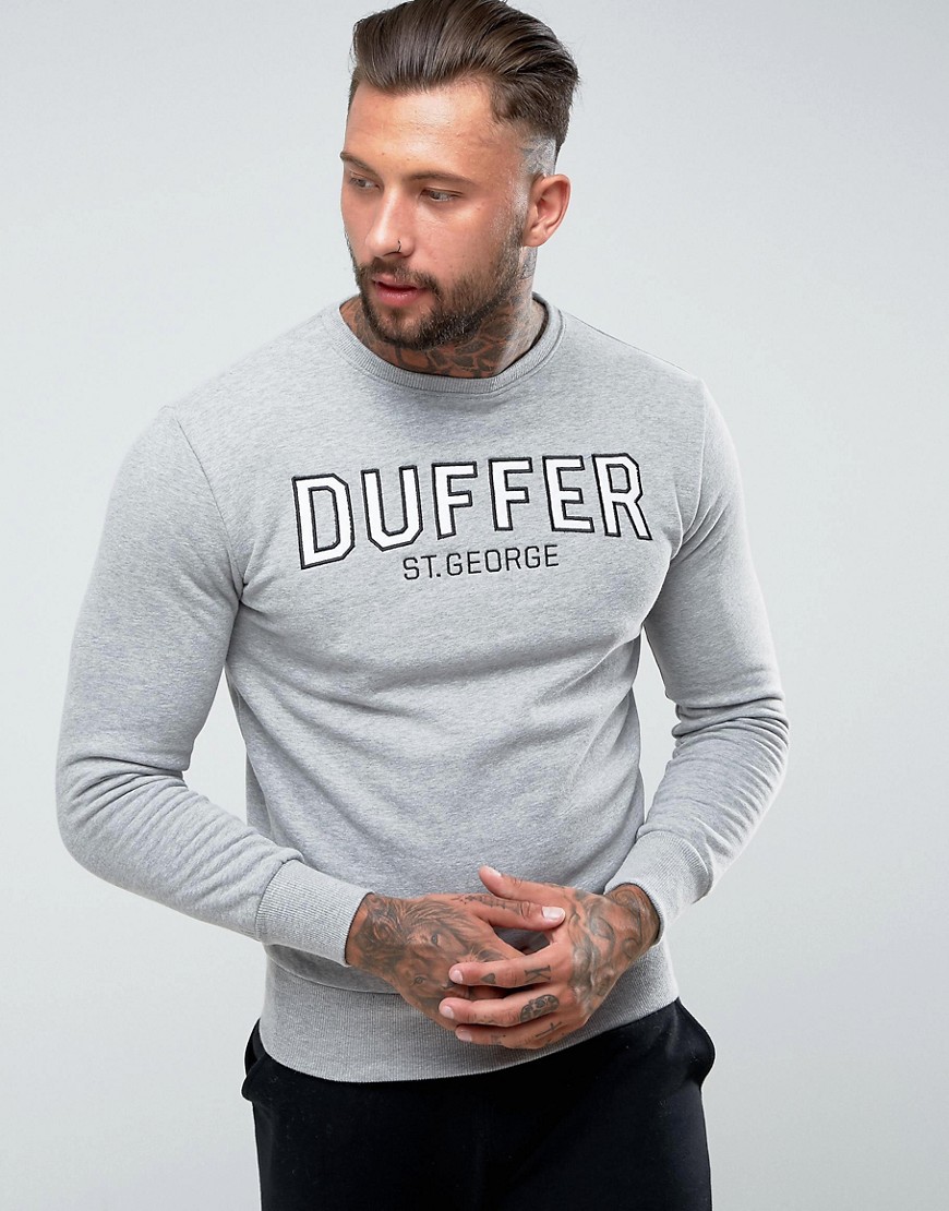 Duffer Logo Sweatshirt In Grey - Grey