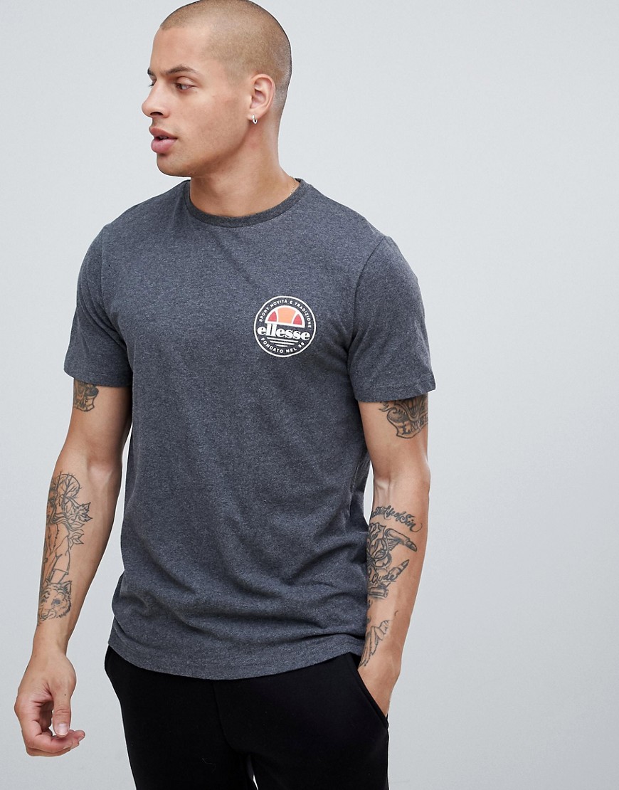 ellesse Lounge T-Shirt With Small Logo In Grey