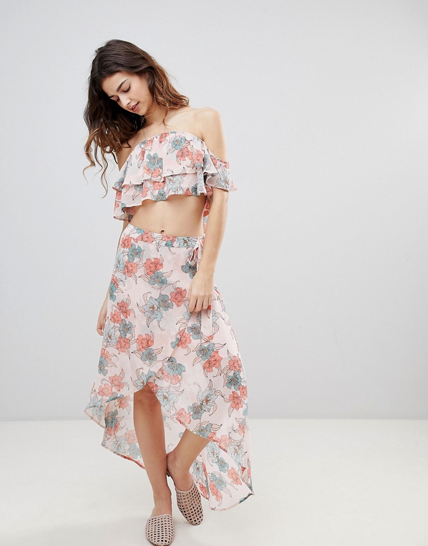 Crescent Floral Skirt And Top Co-Ord