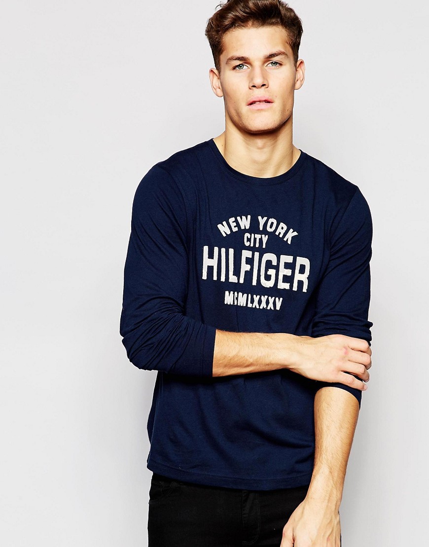 Tommy Hilfiger | Tommy Hilfiger Long Sleeve T-Shirt With New York Print ...
