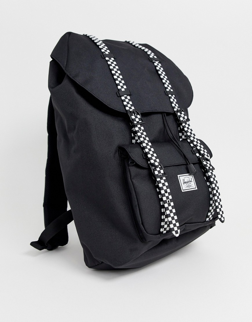 Herschel Supply Co Little America 25l backpack in black checkerboard